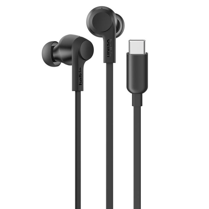 벨킨 사운드폼 USB C타입 커널형 액티브 노이즈 캔슬링 Hi Res 이어폰, 블랙, G3H0003fqBK