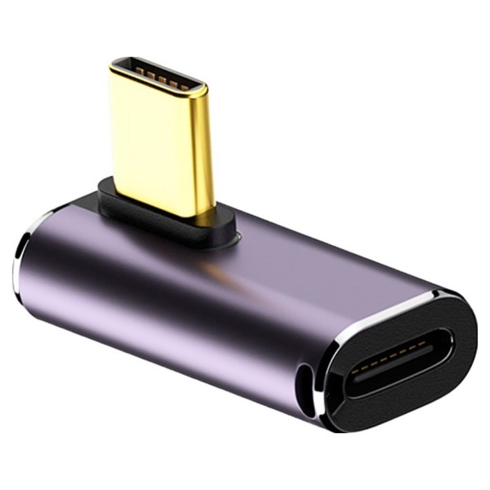 YTEK USB4 Gen3x2 240W 40Gbps 8K OTG C타입 90도 E형 꺾임 M/F 연장 젠더