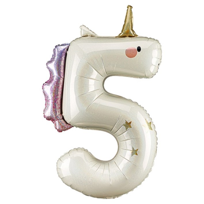 파티데코 유니콘 숫자 은박풍선 5