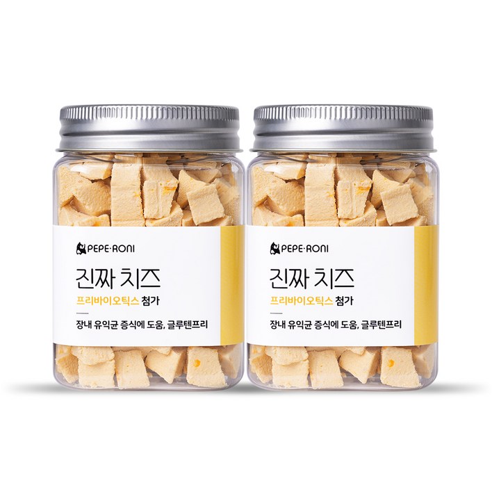 페페로니 강아지 프리바이오틱스 간식, 치즈, 180g, 2개