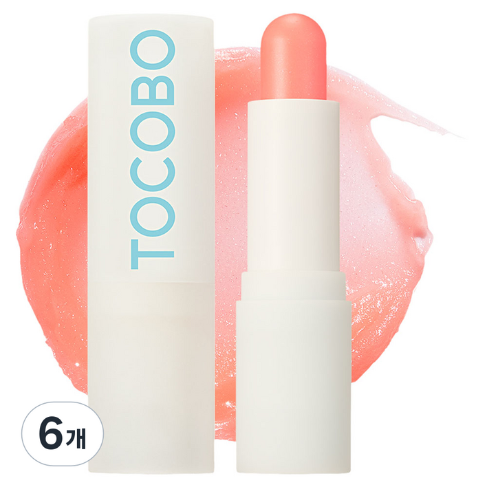 토코보 글로우 리추얼 립밤, 001 코랄 워터, 3.5g, 6개