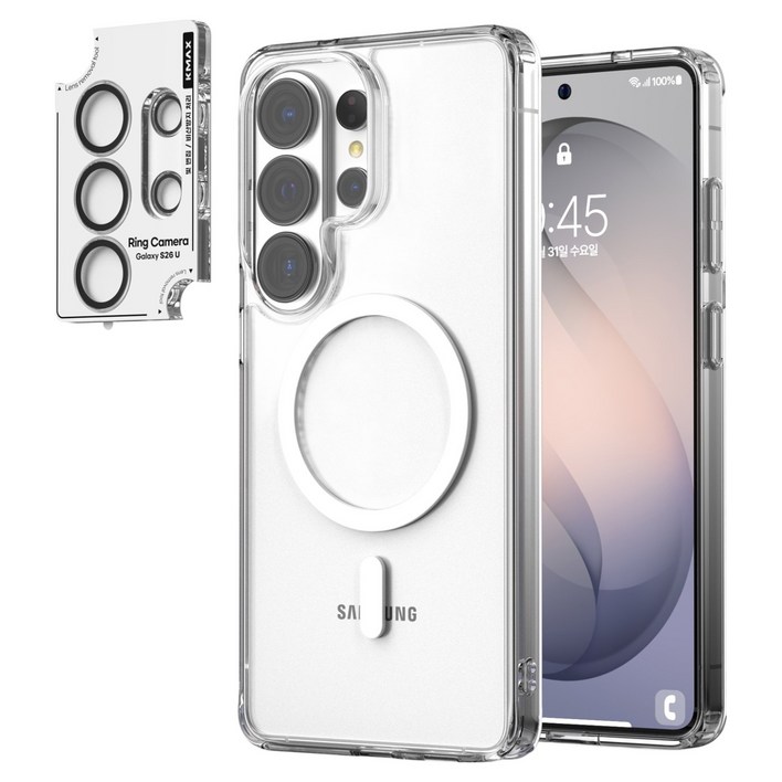 케이맥스 맥세이프 클리어핏 케이스  카메라필름 세트