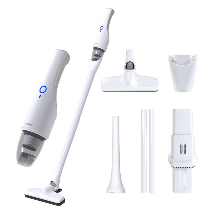 바우아토 핸딕스 프로제트 DC 모터 다용도 미니 무선 핸디 청소기, 화이트, DB0702