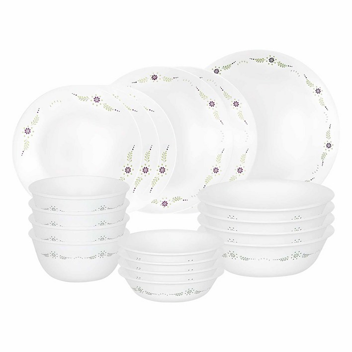 코렐 잉글리쉬가든 원형 식기 4인 세트 18p, 혼합색상, 원형식기 6종 18P, 18개