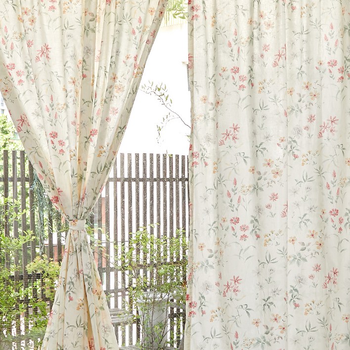 바자르 모로코 광목 가리개 커튼