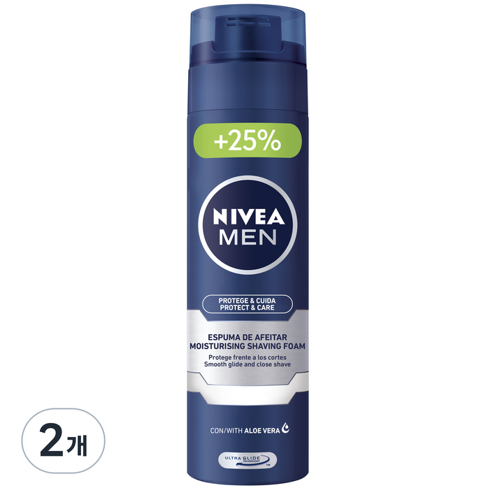 니베아 맨 프로텍트 앤 케어 쉐이빙 폼, 250ml, 2개