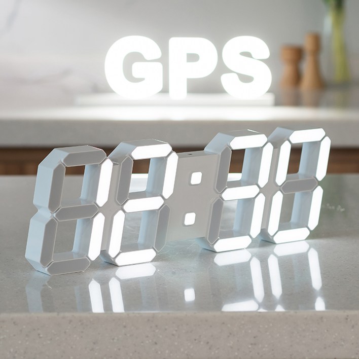 플라이토 위성 GPS 인테리어 LED 벽시계 38cm