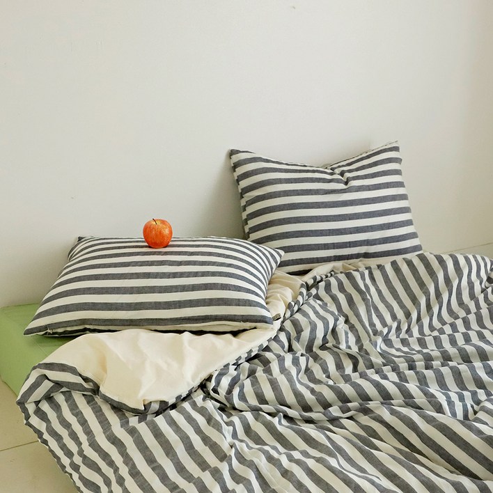 까사베르데 미드 센추리 순면 코이 스트라이프 이불커버