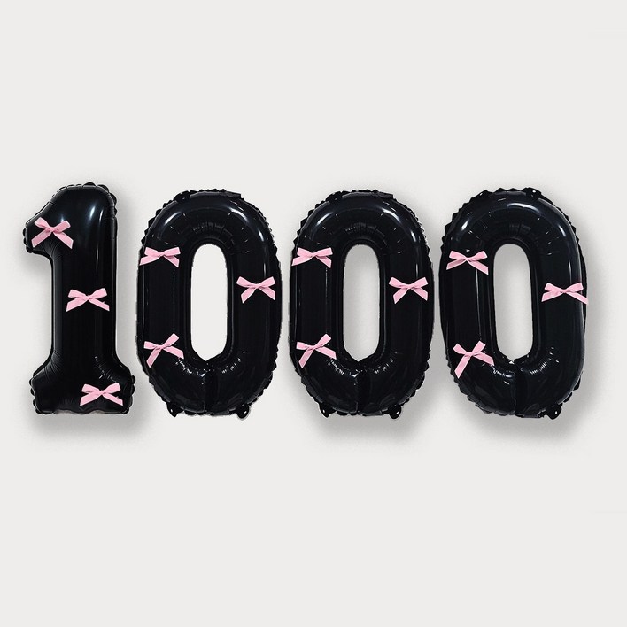 올리브파티 숫자 풍선  발레코어 리본 12p 기본 세트