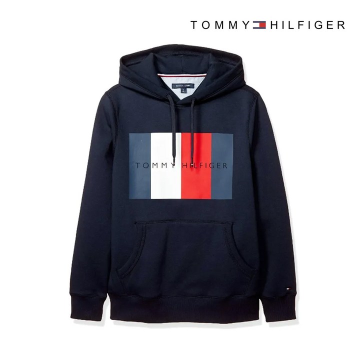 타미힐피거 베이직 로고 기모 후드 티셔츠 2가지 색상 78D1785