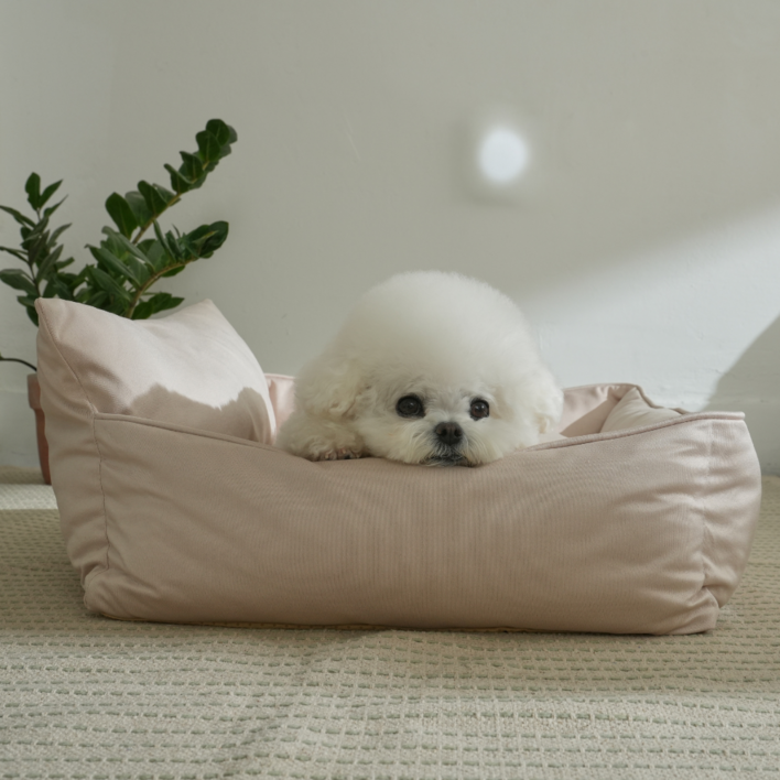 홀릭하임 커버분리 사계절 애견 마약방석 D02 M2XL, 1개, 베이지