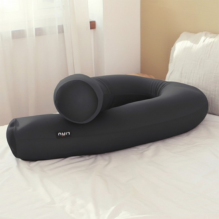 LINU 리누 꿀밤 바디필로우 U자, 차콜