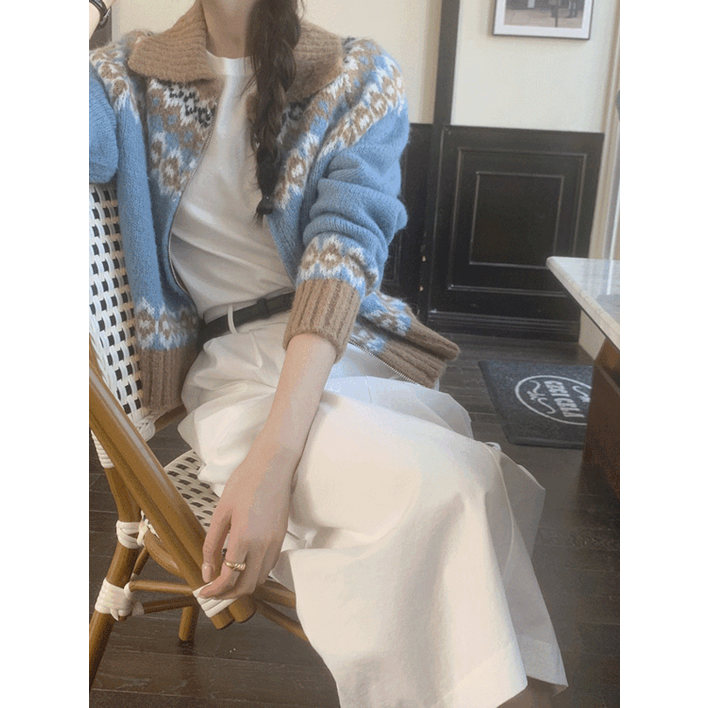네이브 카라 연말룩 크리스마스 노르딕 집업 가디건 니트,노르딕니트,노르딕가디건,크롭니트,니트집업,후드집업,후리스,직진배송니트