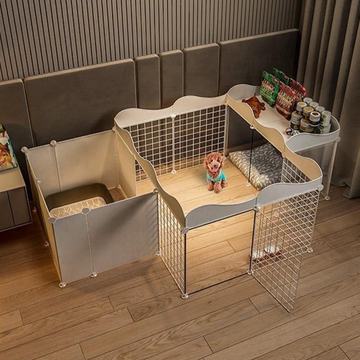 FONOW 가드레일 강아지울타리  강아지 울타리 화장실 1실 1홀