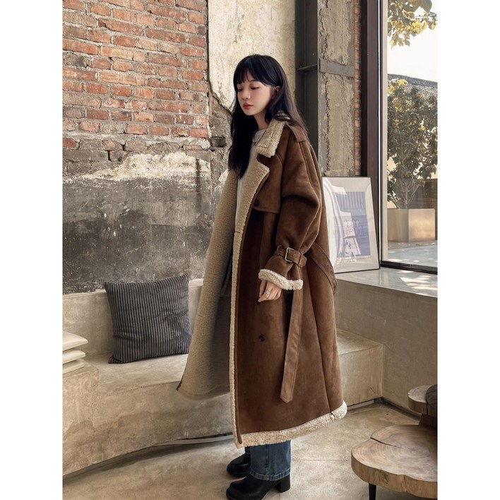 무스탕 시어링 양털 자켓 퍼코트 리버시블 양면무스탕 롱