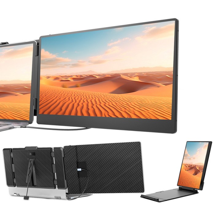 KEFEYA 14인치 FHD IPS 노트북 휴대용 듀얼 스크린 포터블 모니터