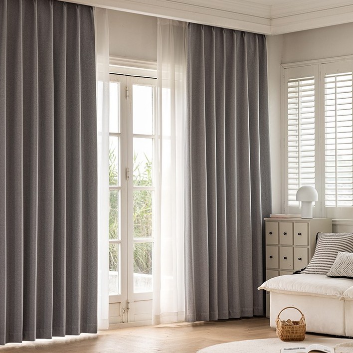 홈키안 나비주름 암막 커튼 형상기억 방음 방풍 단열 도톰 거실 암막커튼