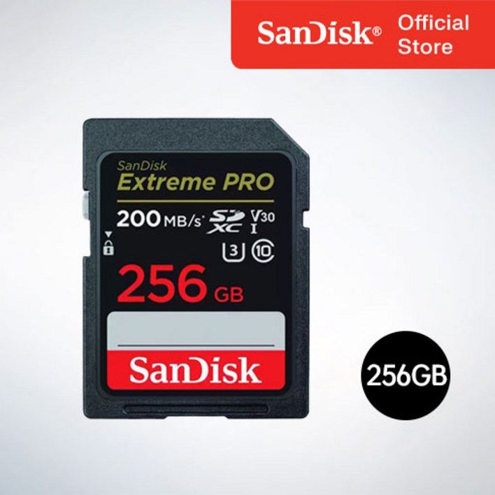 샌디스크코리아 공식인증정품 SD메모리카드 SDXC Extreme Pro 익스트림 프로 UHSI SDXXD 256GB 샌디스크코리아 공식인증정품 SD메모리카드 SDXC Extreme Pro 익스트림 프로 UHSI SDXXD 256GB