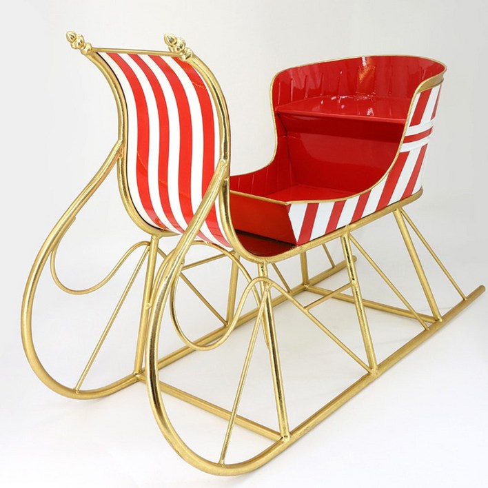 홈앤빌리지 크리스마스 소품 트리 장식 산타의 썰매, 1개