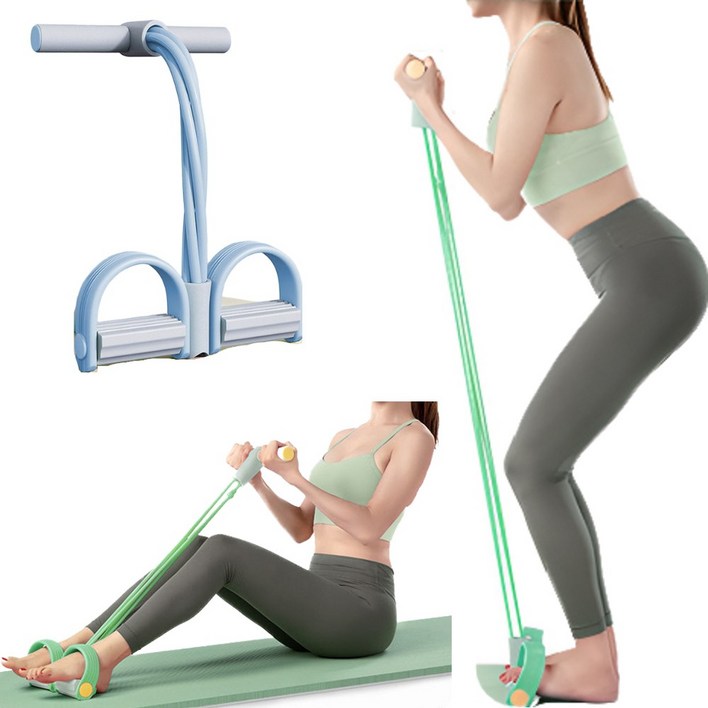 더블에스 튜빙밴드 요가 필라테스 밴드 윗몸일으키기, 블루, 1개