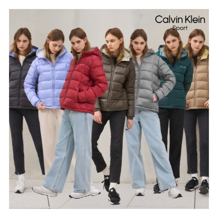 캘빈클라인스포츠 여성 스펙트럼 패딩 점퍼