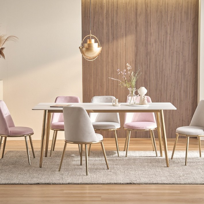 핀란디아 보니아세라믹 6인식탁세트의자6 의자6개 포함 퓨어 포세린통세라믹 식탁세트