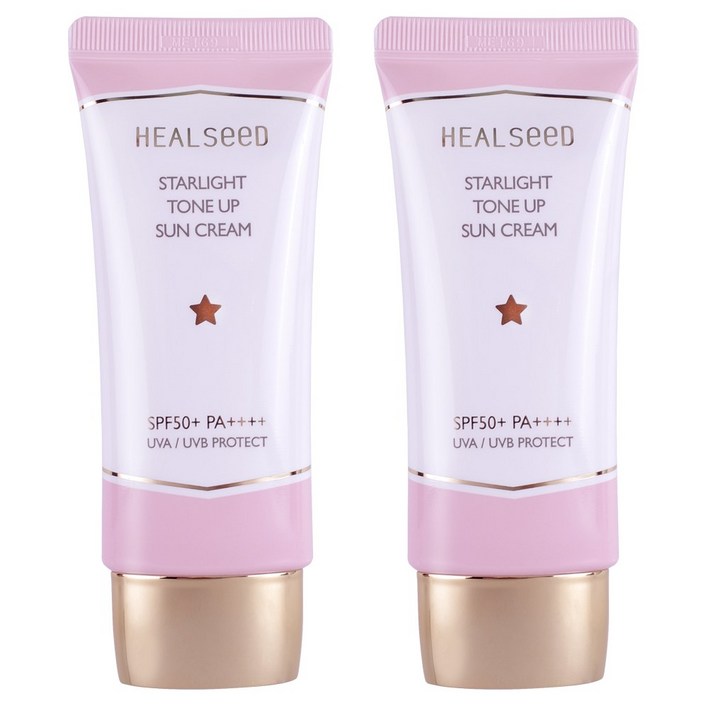 (저자극 무기자차) 힐시드 톤업 선크림 (뽀얀피부) SPF50+ PA++++, 2개, 60g