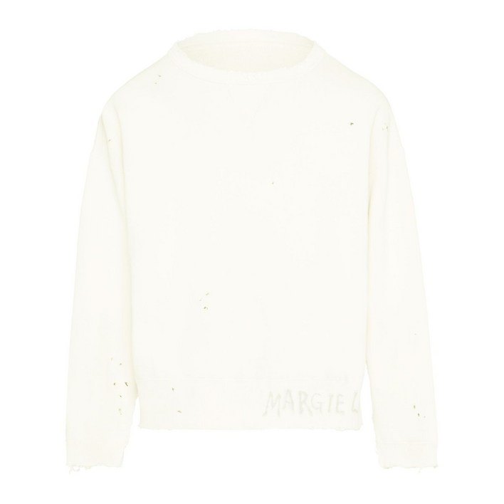 메종 마르지엘라 핸드라이팅 스웨트셔츠