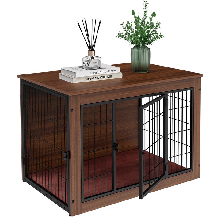 Homall 강아지고양이의 집 애려동물 케이스 애견하우스, 우드, 1개