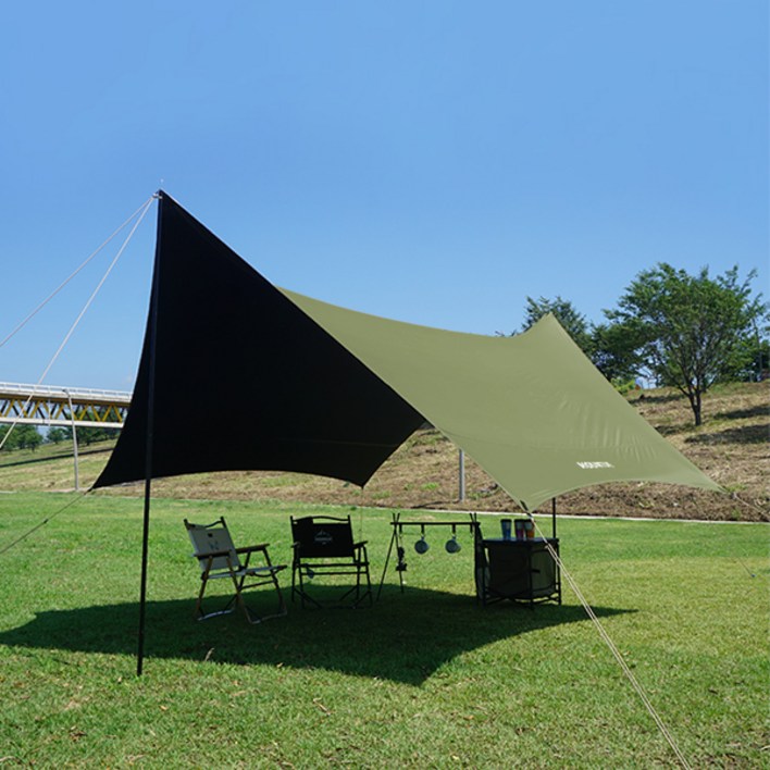 마운티아 베이스 헥사 타프 블랙코팅 그늘막 차양막