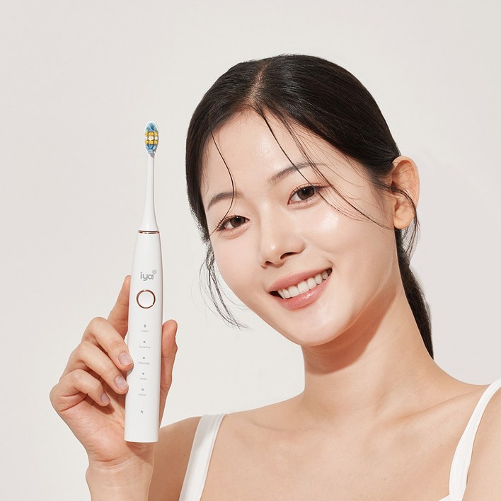 IYA 이야 음파 전동칫솔 ISB2202 초음파 교정 치석 미백 휴대용 칫솔, 이야 음파 전동칫솔 ISB2202 화이트, 1개