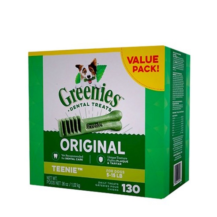 그리니즈 티니 강아지 덴탈껌 치석제거 체중관리용, 티니오리지널, 1.02kg, 1개