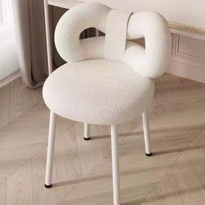 YISOKO 화장대 의자 뽀글이 리본 등받이 의자 40,000