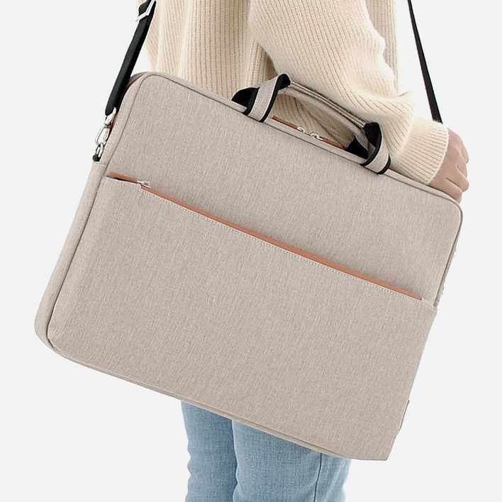 모노그C 노트북 가방 파우치 맥북 LG그램 갤럭시북 13인치 14인치 15인치 16인치 17인치, 베이지, 1개