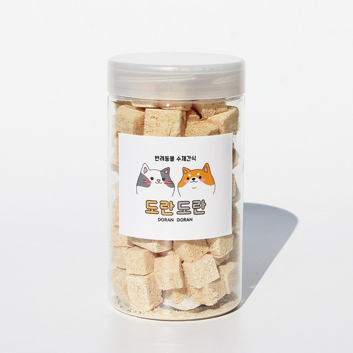 도란도란 동결건조 솜사탕 명태 블럭 강아지 고양이 수제간식 북어 영양 간식 죽, 1개, 60g