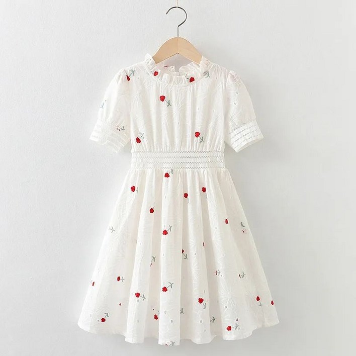 여아 여름 자수 공주 원피스 자라키즈 키즈, 화이트