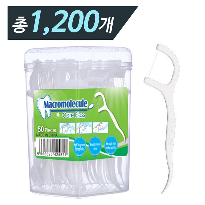 선호네 일회용 치실 50P 24개 총1200개, 50개입, 24개