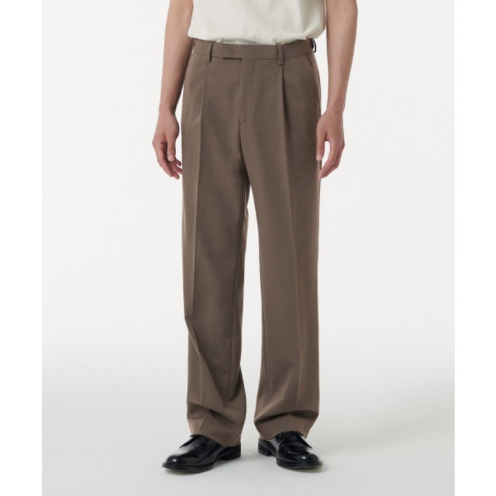 무신사스탠다드 와이드 히든 밴딩 슬랙스 더스티 베이지