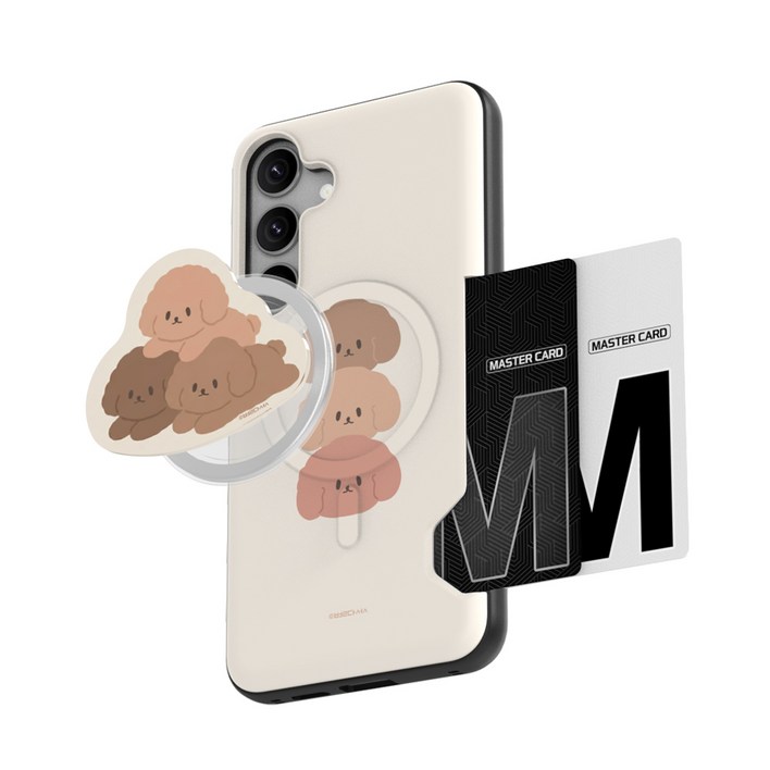 별다섯 핸드폰 맥세이프 투카드 수납 케이스 + 맥세이프 핸드 그립 스마트 톡 홀더