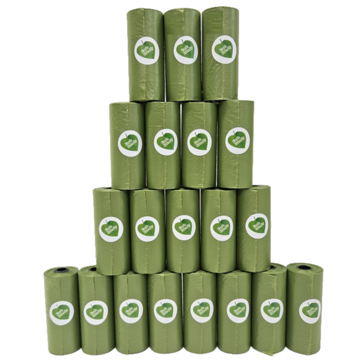 라이프앤비 강아지 생분해 배변봉투 리필형 풉백 파우치 15매 x 20롤, 20개, 15개입, 그린