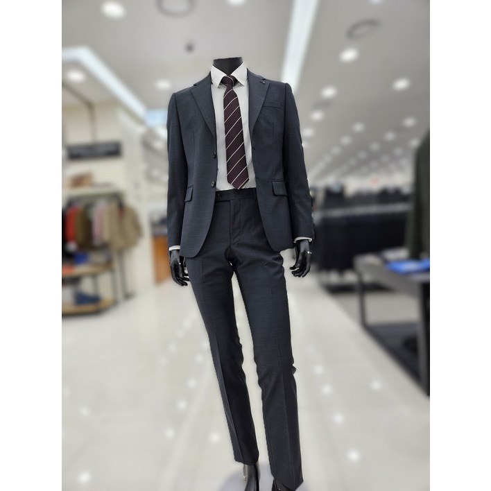 파렌하이트 24FW   차콜그레이  조직물 싱글 정장세트 FJJ34