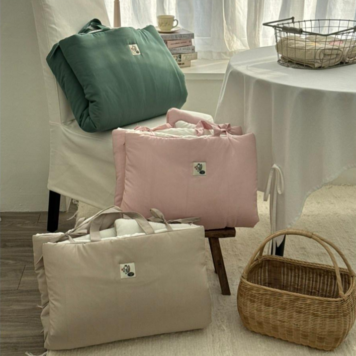 브릴란떼제이 어린이집 모달 낮잠이불 패드 이불 베개 세트, 핑크