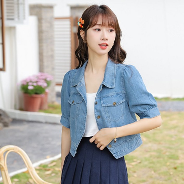 갓스타 반팔 숏 청쟈켓 GST070 갓스타 반팔 숏 청쟈켓 GST070