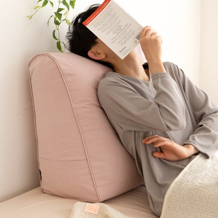 솜포함 프리미엄 더탄탄 라운드 등쿠션, 진그린