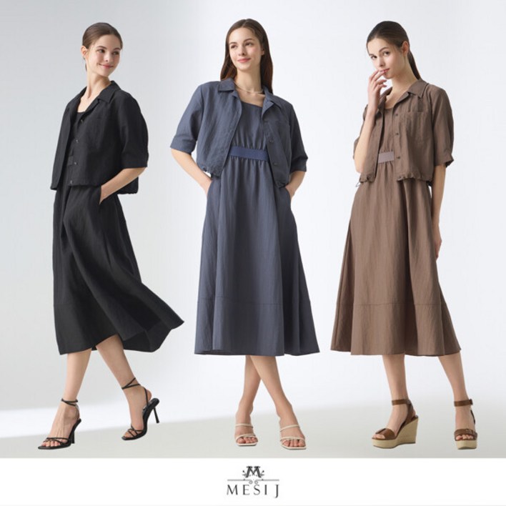 [런칭가69900원]메시제이 24SS 나일론 원피스+썸머자켓