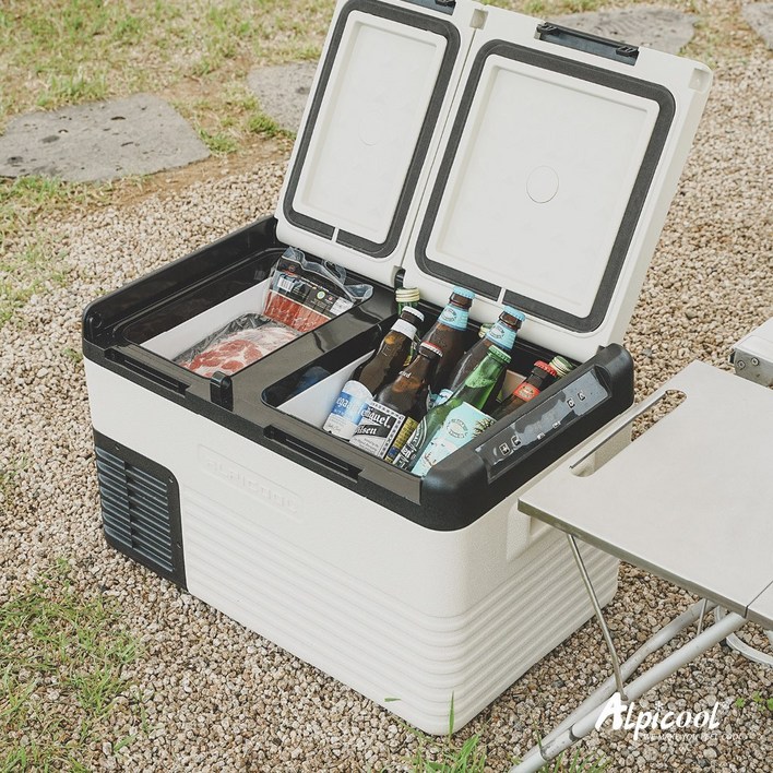 코오롱 공식판매 알피쿨 25L 33L 코오롱 정품 차량용냉장고 캠핑냉장고 L35 L45 차량용 냉동고 이동식 차박