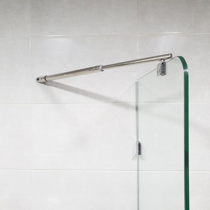 A6마트 욕실파티션 유리지지대 45도 지지대봉 대각선 파티션봉 실버,블랙