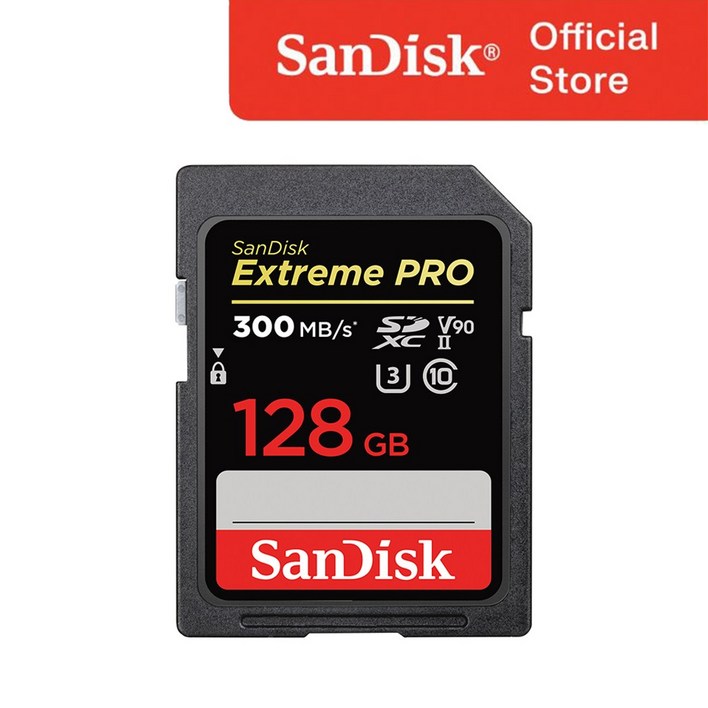 샌디스크 익스트림 프로 SD 메모리카드 SDXC V90 U3 C10 UHSII SDSDXDK, 128GB, 1개 샌디스크 익스트림 프로 SD 메모리카드 SDXC V90 U3 C10 UHSII SDSDXDK, 128GB, 1개