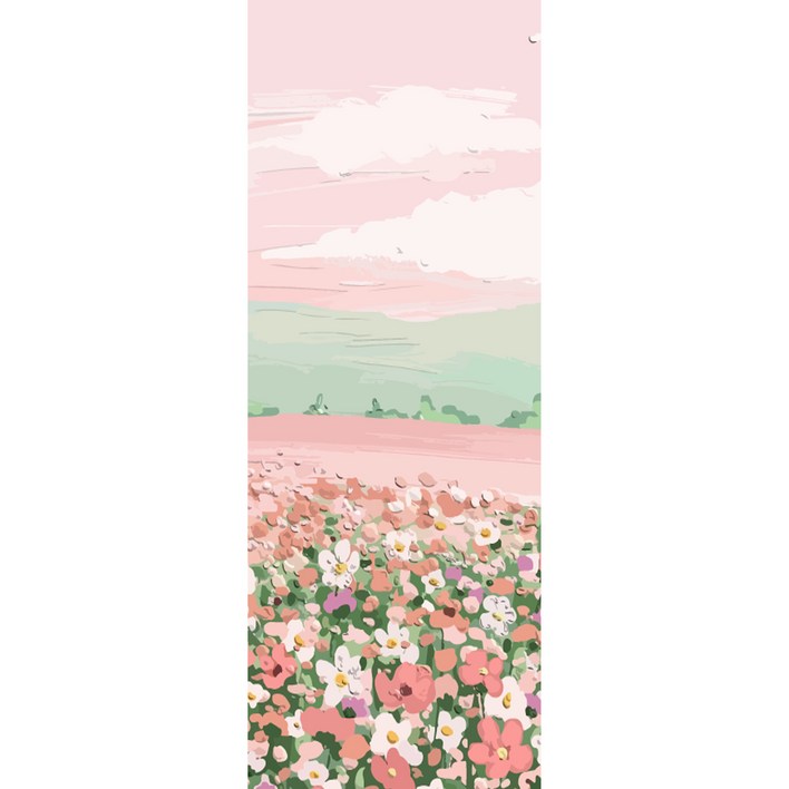 논슬립 접으식 요가매트 홈트 휴대용 초슬림1.5mm, 1개, 유화Y01