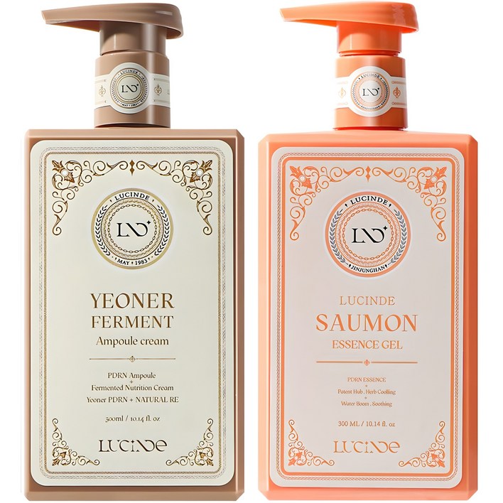 뤼산드 PDRN 연어 콜라겐 생성 재생 탄력 보습 수분 크림 핵폭탄 시너시 올인원 반반 젤 로션 세트, 1세트, 600ml